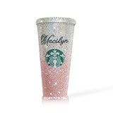 BLING STARBUCKS Coffee Cold  Cup / Mug / Tumbler with Swarovski Crystal Rhinestone Shane Dawson Morgan Adams Ryland Adams Trisha Paytas