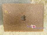 MACBOOK Air Pro Case Bedazzled Sparky Champange Rhinestone Crystal Random Sizes Pattern Kim Kardashian