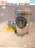 Bedazzled BLING STARBUCKS Coffee Cup / Mug / Tumbler Glitter Sparky Shinny w Swarovski Crystal Rhinestone Diamond - horizontal bejeweled Zoe