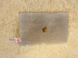 MACBOOK Air Pro Case / Cover Bling and Stylish in Clear White Crystal Rhinestones Bedazzled Sparkly Glowing