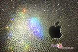 MACBOOK Air or Pro Case / Cover in CLEAR WHITE Crystals Rhinestone Random Sizes Pattern Add Name or Words Shinny Glitter Sparkly