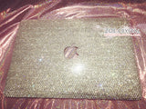 MACBOOK Air Pro Case / Cover Bling and Stylish in Clear White Crystal Rhinestones Bedazzled Sparkly Glowing