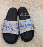 CUSTOMIZE Your SANDALS SLIDES Slippers in Summer Beach, Wedding, Fashion, Vacation w Bling Bedazzled Swarovski Rhinestones - Shinny Sparkly