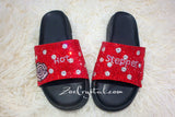 CUSTOMIZE Your SANDALS SLIDES Slippers in Summer Beach, Wedding, Fashion, Vacation w Bling Bedazzled Swarovski Rhinestones - Shinny Sparkly