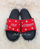 CUSTOMIZE Your SANDALS SLIDES Slippers in Summer Beach, Wedding, Fashion, Vacation w Bling Bedazzled Swarovski Rhinestones - Shinny Sparkly