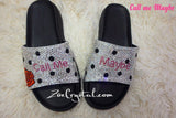CUSTOMIZE Your SANDALS SLIDES Slippers in Summer Beach, Wedding, Fashion, Vacation w Bling Bedazzled Swarovski Rhinestones - Shinny Sparkly