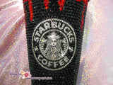 BLING STARBUCKS Coffee Cold  Cup / Mug / Tumbler with Swarovski Crystal Rhinestone Cream Top Lid Shane Dawson Trisha Paytas Zoe