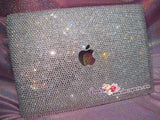 MACBOOK Case / Cover CELEB Kim Kardashian Kylie Jenner in Silver Crystal Rhinestone (Air / Pro) Glittering Sparkly Shinny