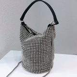 Fashionable Bling Purse - Celebrity Stylish Fashion Handbag Pouch with Bedazzled Crystal Rhinestone for wedding prom festival fashion party