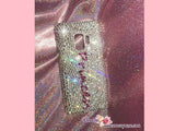 Customize your iPhone Samsung Phone Case Cover w Bling Bedazzled Sparkly Glittery Swarovski Crystal Rhinestone by adding Word Name Initial