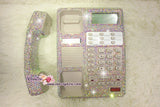 Bling and Sparkly AB White OFFICE / DESK  Phone to ensure a good conversation for every call Bedazzled with Aurora White Crystal Rhinestone