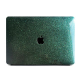 Glitter MACBOOK Case Cover Air Pro Bedazzled Bling 13" Air Pro 2021 Emerald Green Sparkly Shiny Bling Stylish Elegant Luxurious