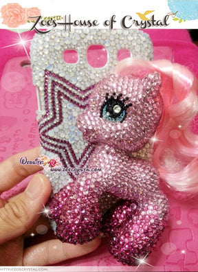 Czech/ Swarovski My Little Pony Pinkie Pie BLING Crystal 3D Cell Phone Case