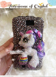 Czech/ Swarovski My Little Pony 3D / Unicorn  BLING Crystal 3D Cell Phone Case - Flip case