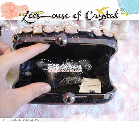 Bling and Sparkly Crystal Clutch with adorable Bear