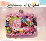 Bling and Sparkly CRYSTAL Clutch with Strawberies