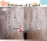PROMOTION: WINTER Bling and Sparkly White Curly Fur SheepSkin Wool Boots w Big STONES