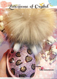 PROMOTION WINTER Bling and Sparkly Leopard Strass SheepSkin Wool BOOTS w shinning Czech or Swarovski crystal
