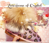PROMOTION WINTER Bling and Sparkly Leopard Strass SheepSkin Wool BOOTS w shinning Czech or Swarovski crystal