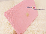 MACBOOK Case / Cover Celeb Celebrities Solid Pink Crystal Rhinestone (Air / Pro) Glittering Sparkly Shinny Diamond