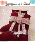 New Year Sales 30% off -  Bling and Sparkly Wine Red Winter BOOTS w Blinged BOWS
