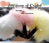 WINTER Bling and Sparkly Rabbit Fur EARMUFFS With Crystal Panda or Smiley