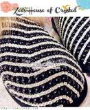 PROMOTION WINTER Fur Cuff Boots with Zebra Print made with Rhinestones and Pearls