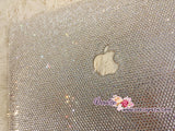 4mm Bedazzled Bling MACBOOK Case / Cover Celeb Kim Kardashian Kylie Jenner in Clear White Crystal