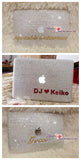 MACBOOK Air Pro Case Bedazzled Sparky Clear White Rhinestone Crystal  Pattern Kim Kardashian