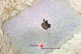 MACBOOK Air Pro Case / Cover in Aurora Borealis White Crystal Rhinestone Random Bejeweled Sparkly Shinny Glitter