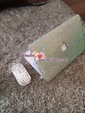 4mm MACBOOK Air Pro Case Bedazzled Sparky AB white Rhinestone Crystal  Kim Kardashian