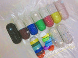Bling & Bedazzaled Pill Medicine Tablet Box Holder Storage Organizer Case Container Stashbox Vitamin Case Shiny Sparkly Rhinestones Crystal