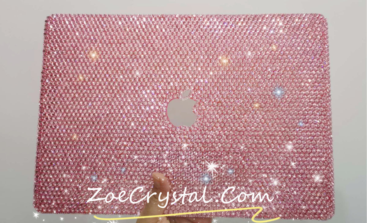 Macbook Rose gold Crystal Case / light pink